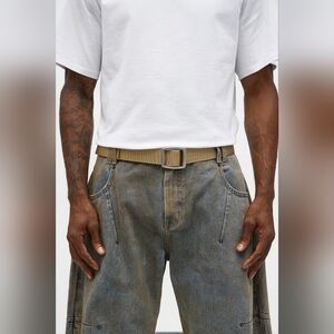 Orchid Love 🎁 Tan Woven Adjustable Belt With Buckle